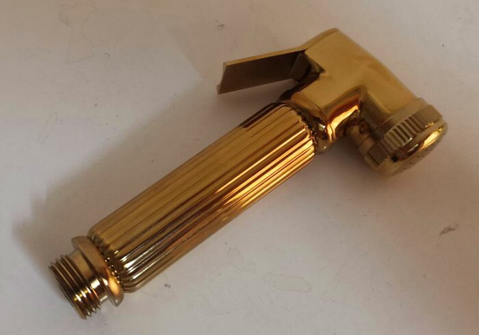 Złoty bidety kran opryskiwacz wc zawór narożny ręczny higieniczny kran ogrodowy bidet głowy zwierzę domowe opryskiwacz dotknij BDG10: tylko sprayer