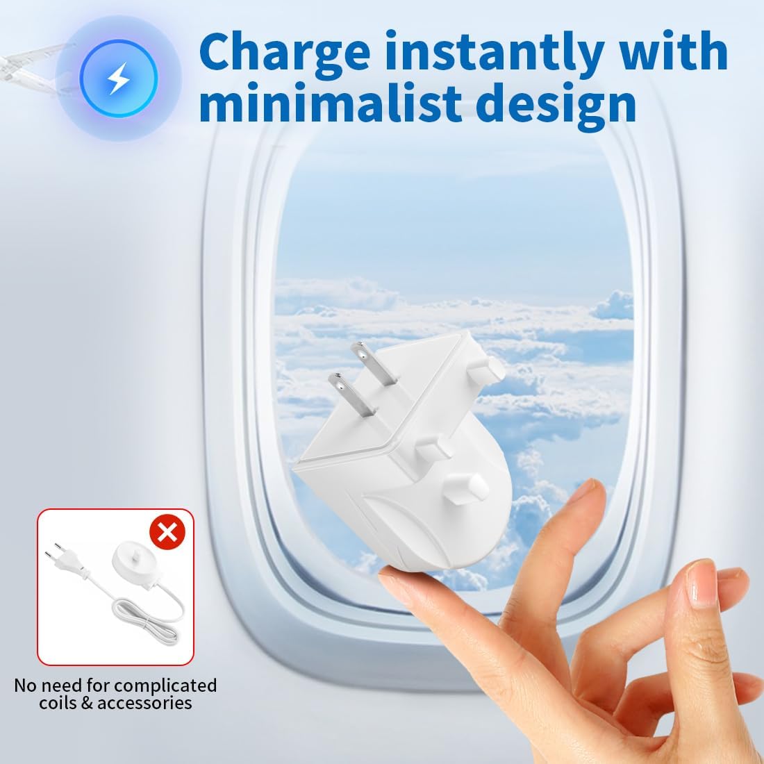 Para cargador de pared de cepillo de dientes eléctrico Oral-B Braun, base de carga de inducción de cepillo de dientes eléctrico de pared, resistente al agua