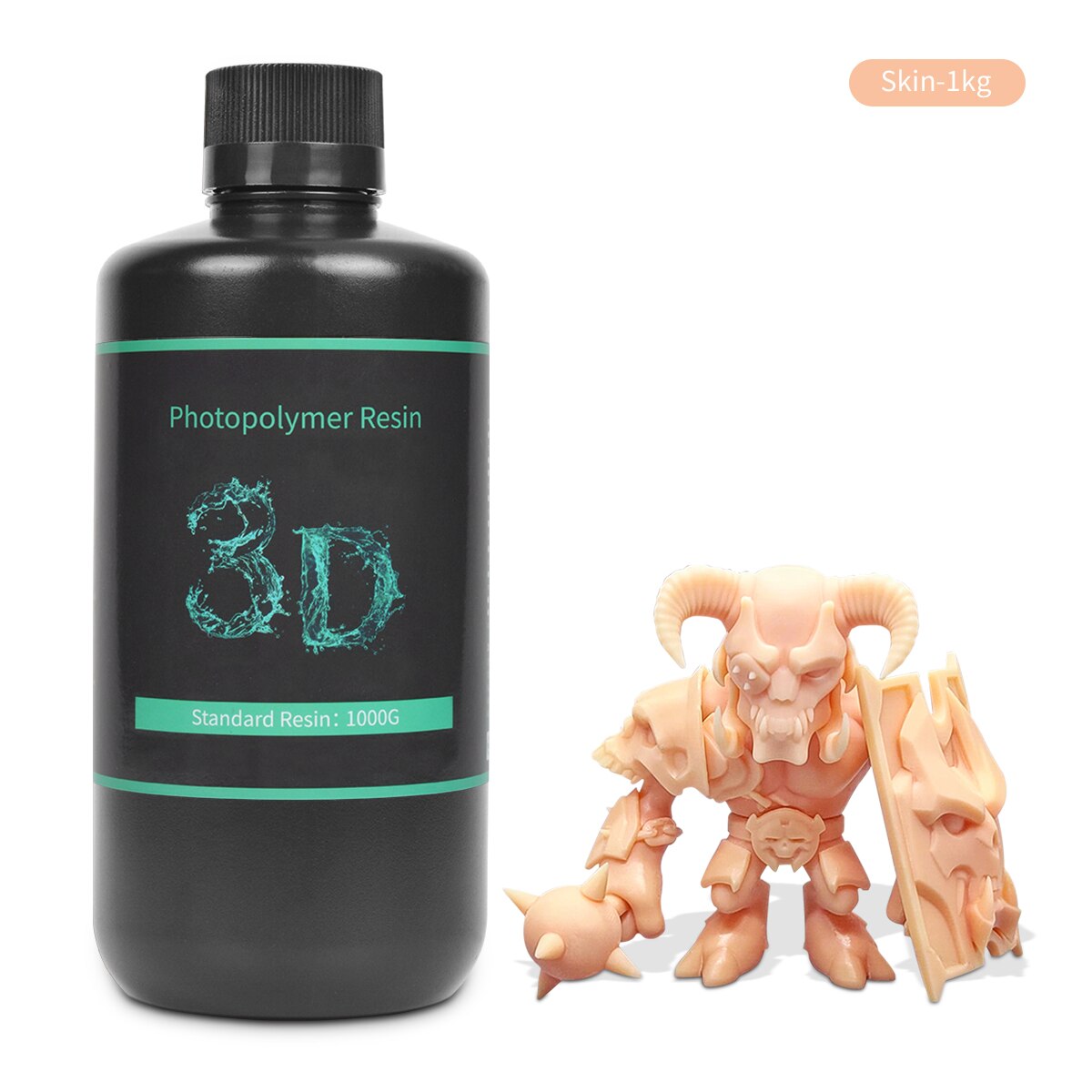 3D Printer UV Resin Liquid 405nm Standard Photopolymer Resin With Great Stability For LCD UV-Curing Rapid 3D Printing 1KG: RESIN-Skin