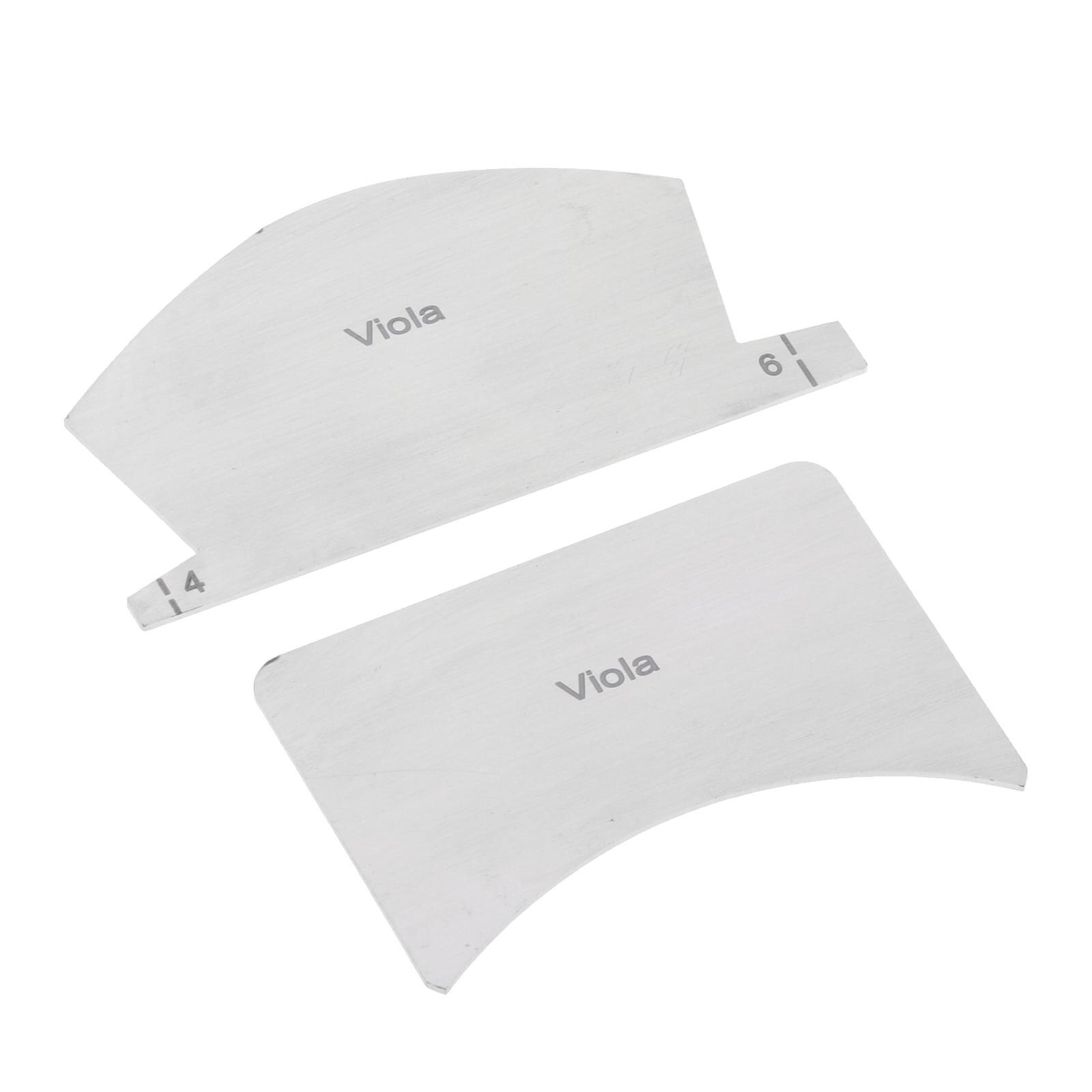 1pc/2pcs Metal Violin Bridge Fingerboard Templates Repair Tools Fingerboard Scraper Making Tools 10 Style for Chose: Viola 2Pcs