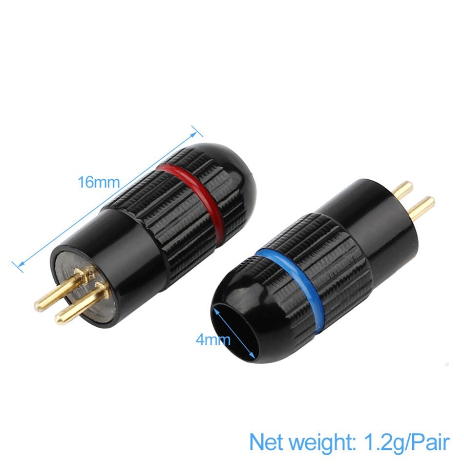 Clear Housing 0.78mm Headphone Plug Earphone Plugs Audio Jack Connector 4mm ID For JH16Pro JH11 Headset Pin Adapter 16mm Length