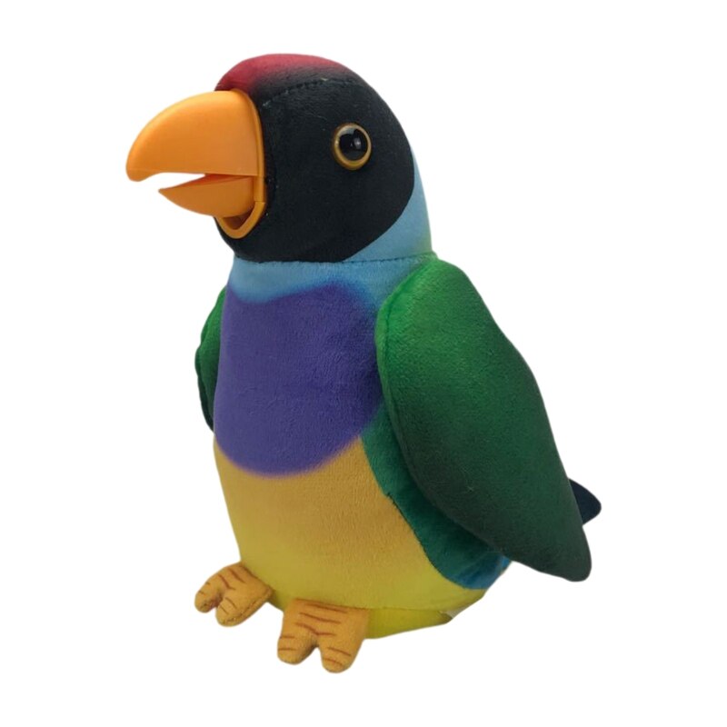 Multifunktions Elektrische Plüsch Papagei Sprechen Reden Wiederholen Winken Vogel Puppe Spielzeug L9CD: 4