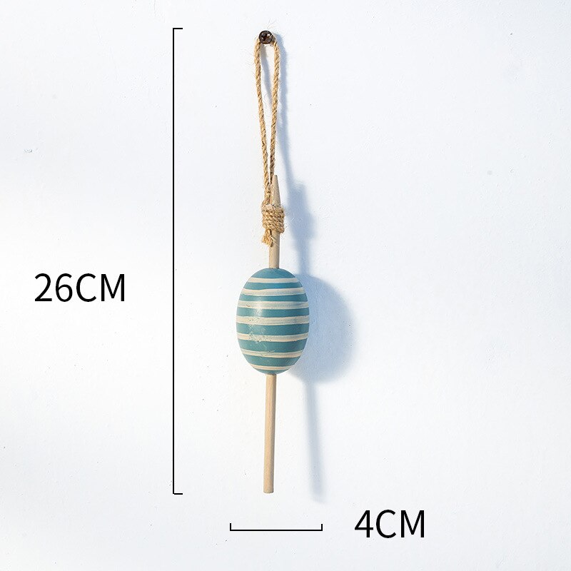 Colgante de estilo mediterráneo de peces de madera, arte de pared, artesanías Vintage, decoración del hogar, accesorios de adorno de tema náutico: B