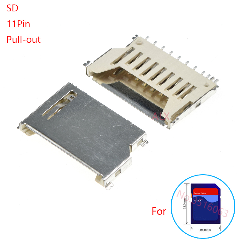 2/5/10Pcs Mini/Micro/Nano SD/Sim Card Holder 6/7/8/9/10Pin Sim Slot Socket Connector Push/Self-Elastic/Pop-Up/Clamshell/Pull-Out: Ivory / Under 5Pcs