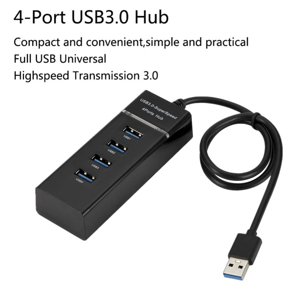 Grwibeou 4 porte HUB ad alta velocità ad alta velocità 4 porte USB 3.0 Multi HUB Splitter espansione per PC Desktop adattatore per Laptop USB 2.0 HUB