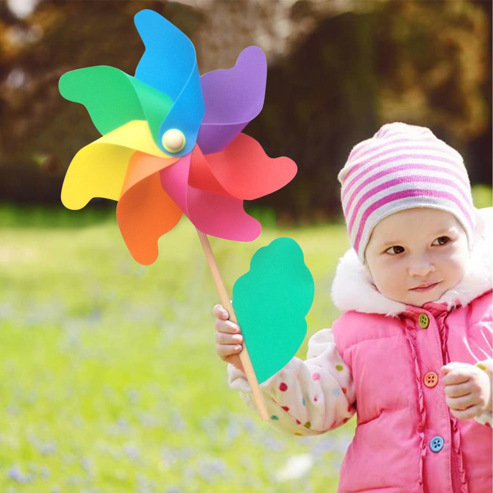 Diy Multicolour Windmolen Tuin Wind Spinners Gazon Farm Decor Binnenplaats Outdoor Draaimolen Decoratie Party Camping Ornament