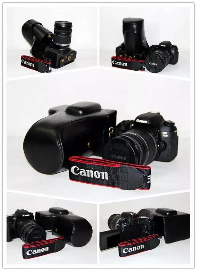Camera Case Tas Voor Canon 700D T5i 650D T4i 600D T3i 750D 760D PU Leer SLR DSLR Case