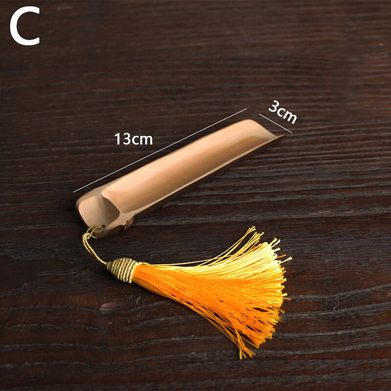 Colher de chá kung fu de bambu natural, colher de chá e matcha, acessórios para chá, utensílios da cerimônia de fabricação: C