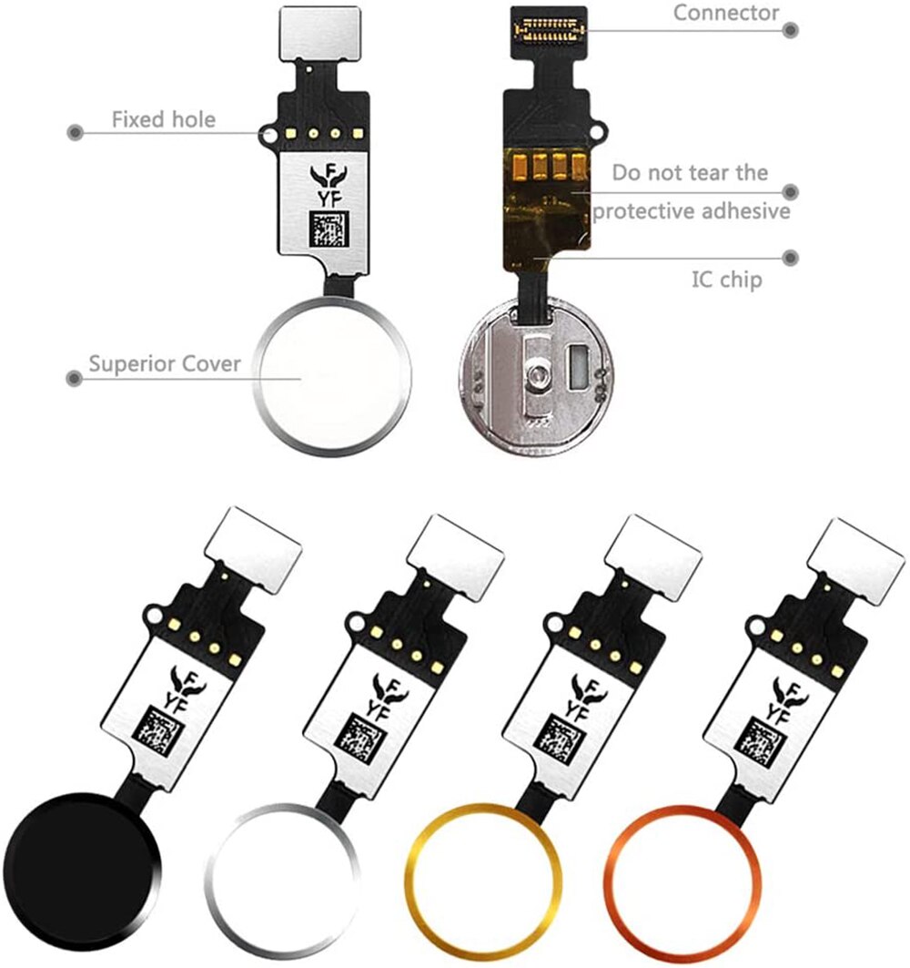 Reemplazo de Cable flexible de botón de inicio, solución Universal YF, funcional, Compatible con iPhone 7, 7 Plus, 8, 8 Plus