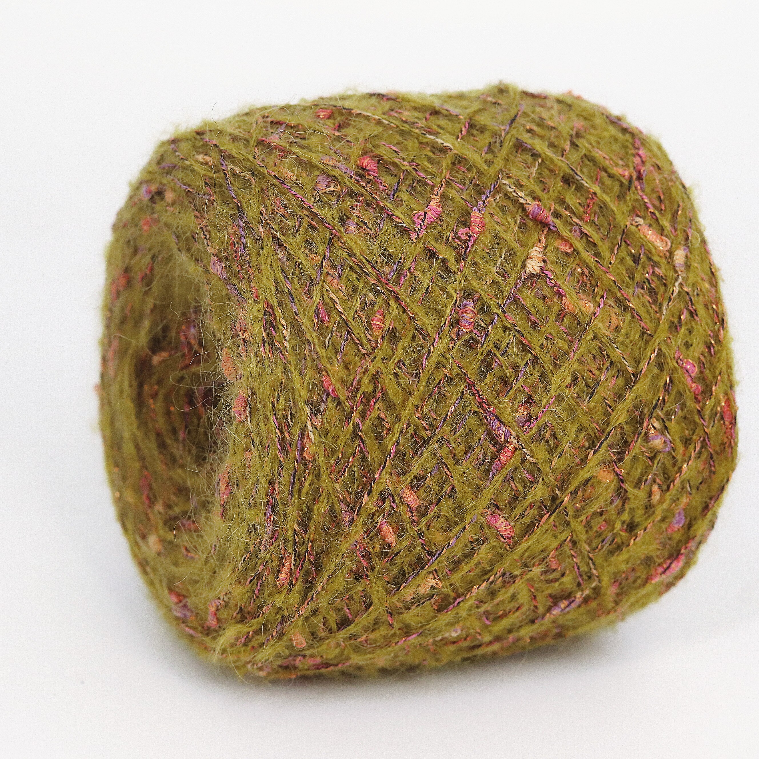 50G Metallic Fancy Knoop Mohair Garen Вязание Пряжа Wol Draad Anti-Pilling Voor Haken Sjaal Trui: army green