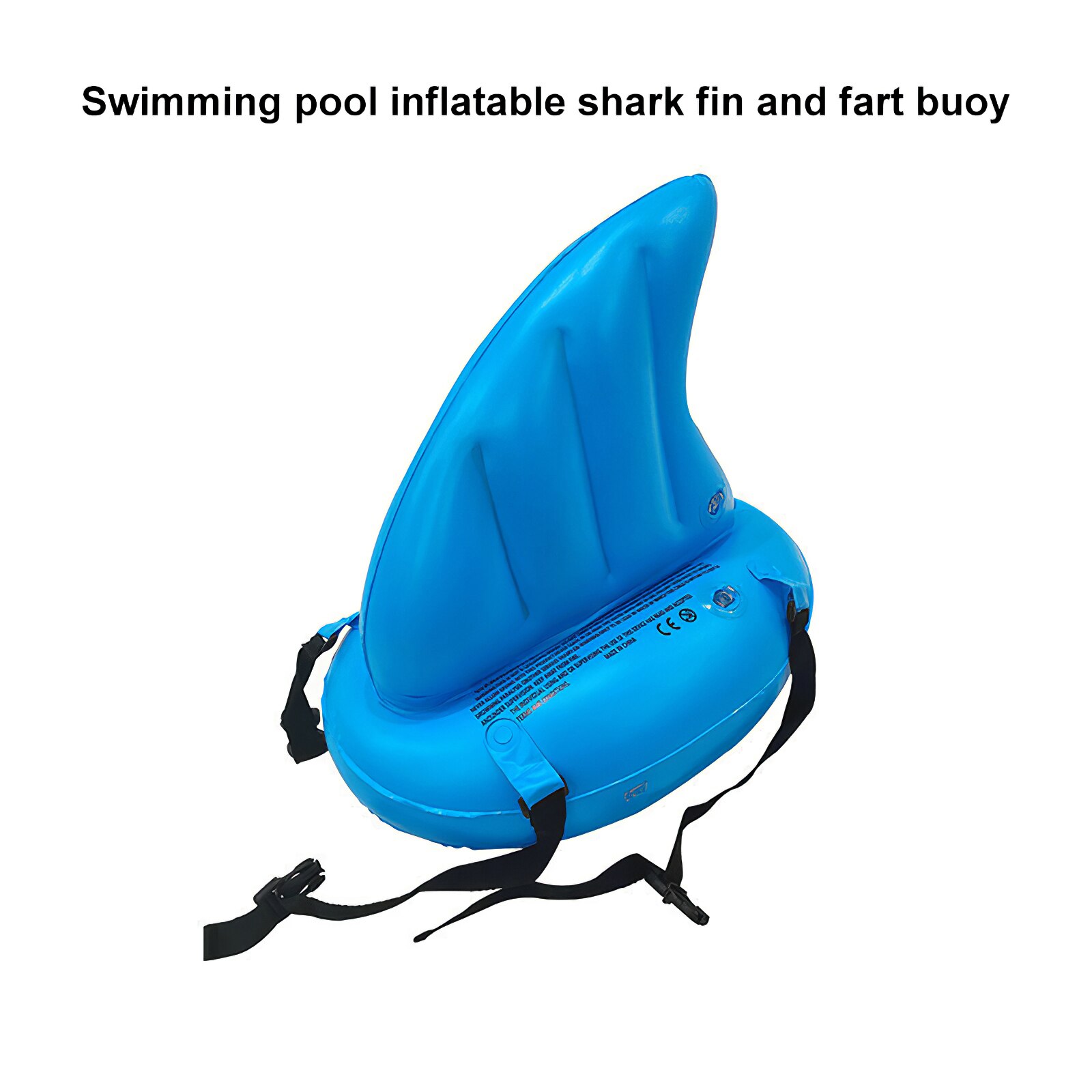 Inflatable Soft PVC Shark Fin Float Toy Multifunctional Shark Swim Ring Interesting Shark Fin Swimming Aid Tool for Swimming