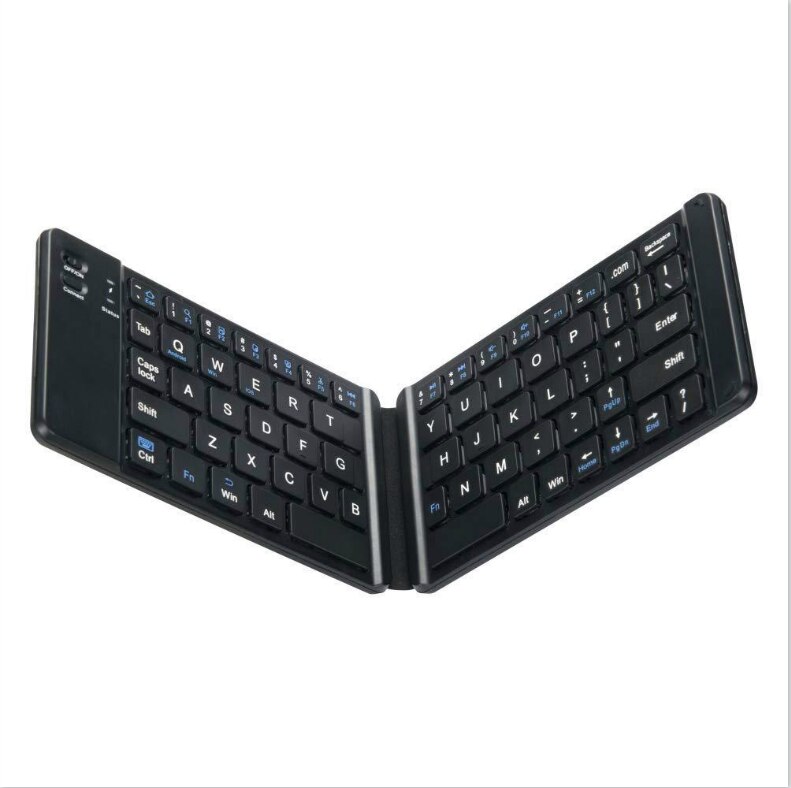 Folding touch bluetooth keyboard three-fold ultra-thin bluetooth keyboard IPad tablet keyboard: black