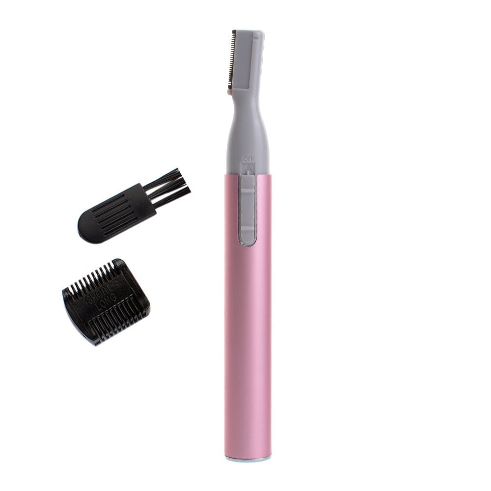 Pink Practical Electric Face Eyebrow Scissors Hair Trimmer Mini Portable Women Body Shaver Remover Blade Razor Epilator
