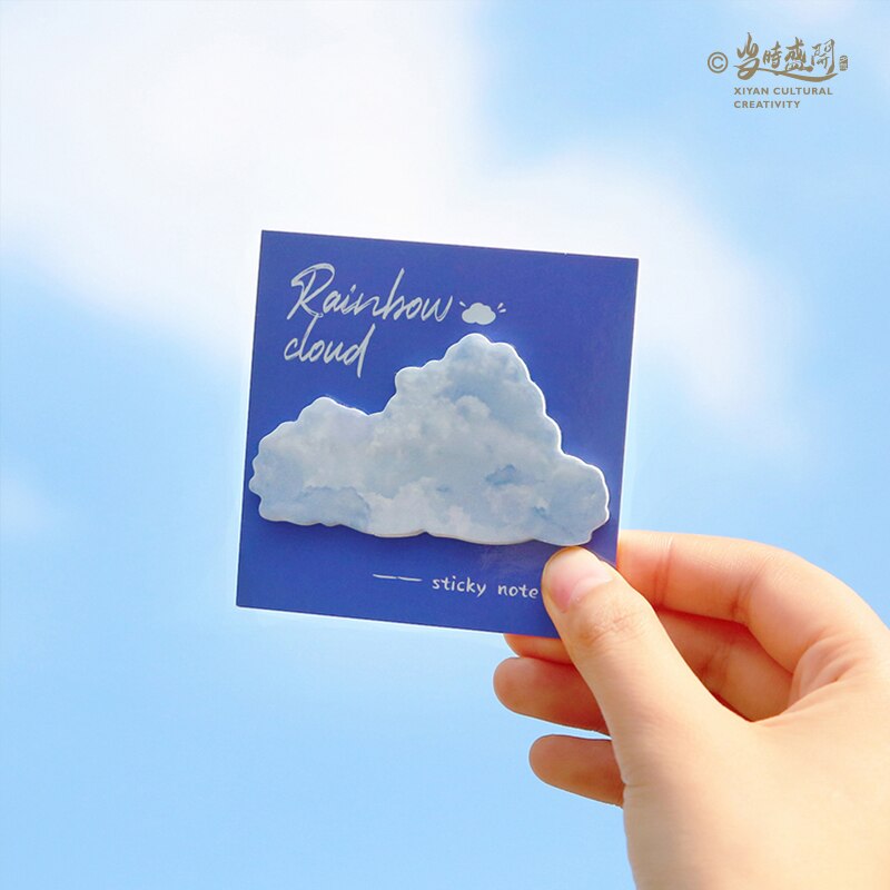 30 Pcs Ins Stijl Rainbow Cloud Leuke Cartoon Memo Pad Sticky Notes Notepad Dagboek School Supply Briefpapier Kawaii Diy Scrapbooking