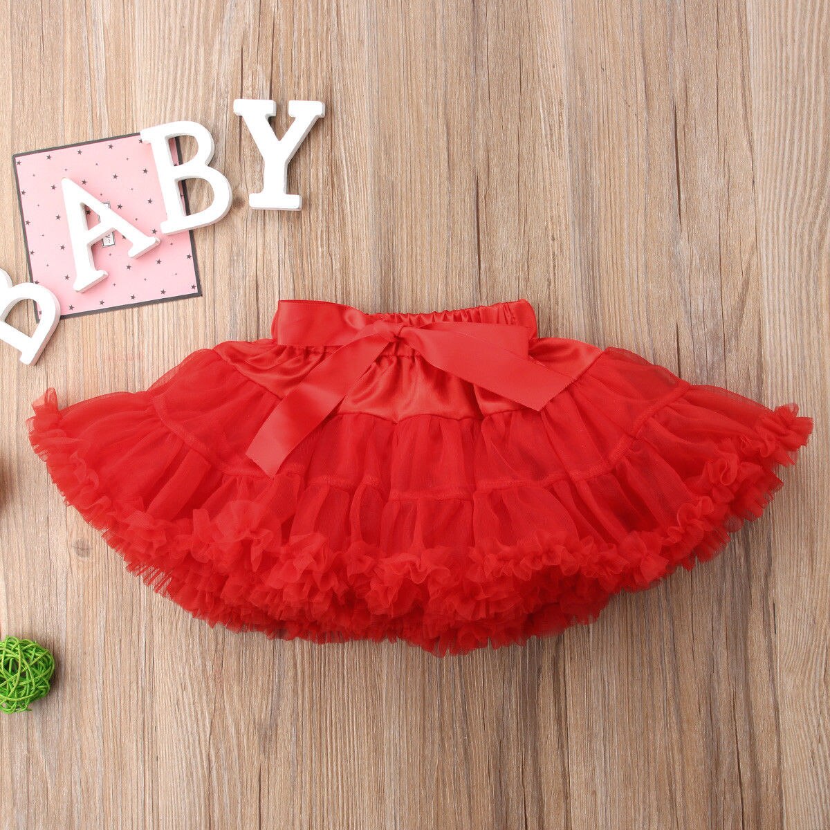 Baby Girls Tutu Skirt Ballerina Pettiskirt Fluffy Children Ballet Skirts For Party Dance Princess Girl Tulle clothes: Red