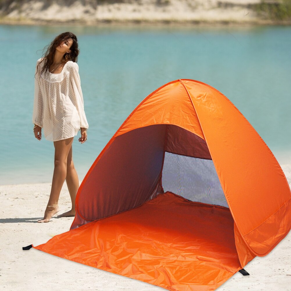 Automatische Pop-Up Outdoor Zon Onderdak Strand Tent Uv-bescherming Zonnescherm Camping Reizen Zonnescherm Regendicht Kampeeruitrusting