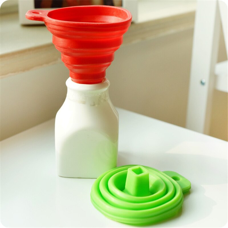 Silikongel hopfällbar tratt tratt köksredskap tillbehör prylar chokladkaka verktyg