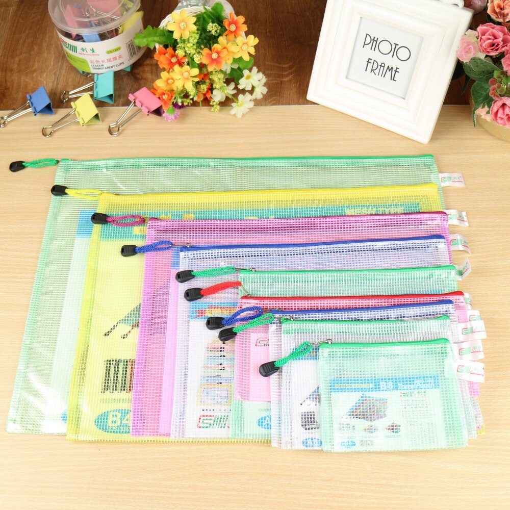 1 pcs Waterproof Clear PVC A3 A4 A5 A6 File Document File Bag For Bill Invoice Note File supplies