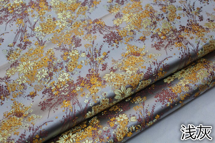 Breed 29 "Chinese Cheongsam Pop Jurk Mongoolse Gown Stof Film Tv Satijn Materiaal Decoratie Diy Jacquard Brocade Doek: Light gray
