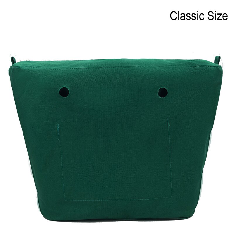 Insertos impermeables sólidos de tamaño clásico para bolsa O Obag, inserto de forro interior, bolsillo, accesorios de bolso: green classic