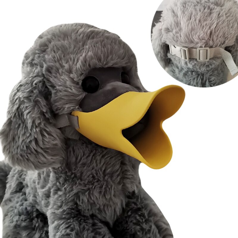 Dog Mouth Muzzles Cute Duck Muzzle Mask Prevent Dogs Bite And Barking For Dog Silicone Mouth Muzzles Pets Accessories