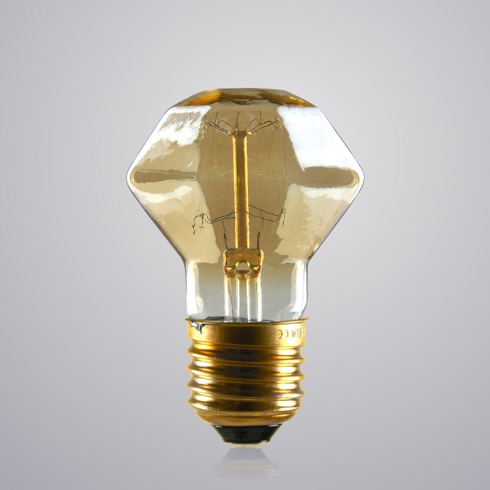 40 w E27 220 v Vintage Edison bombilla de luz de diamante de cristal para Bar Café o colgante de luz
