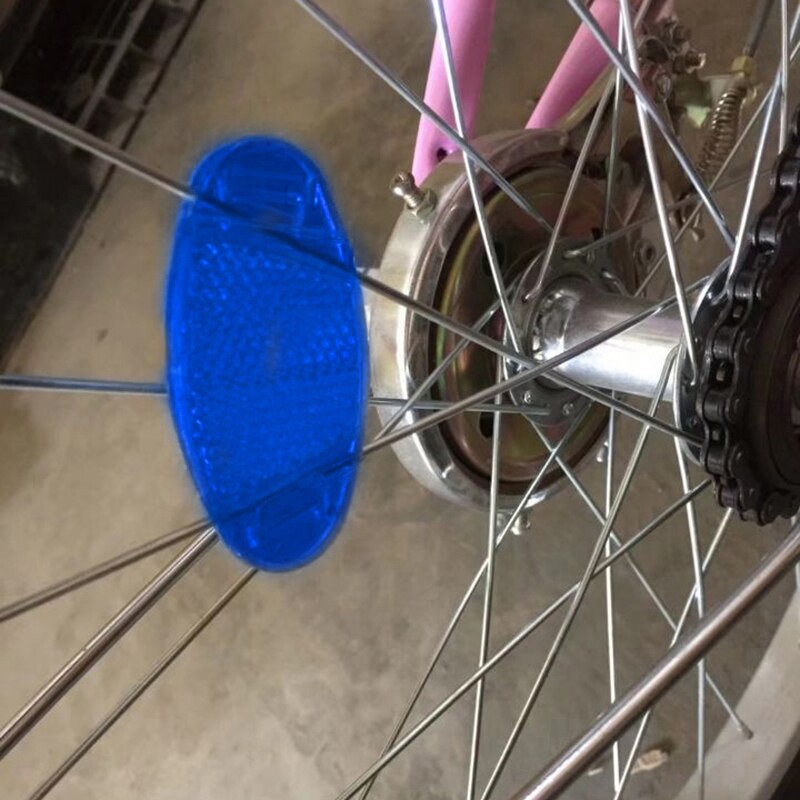 2Pcs Bicycle Bike Spoke Reflector Safety Warning Light Wheel Rim Reflective Mount Night Reflectors Flashing Lights Cycling Light