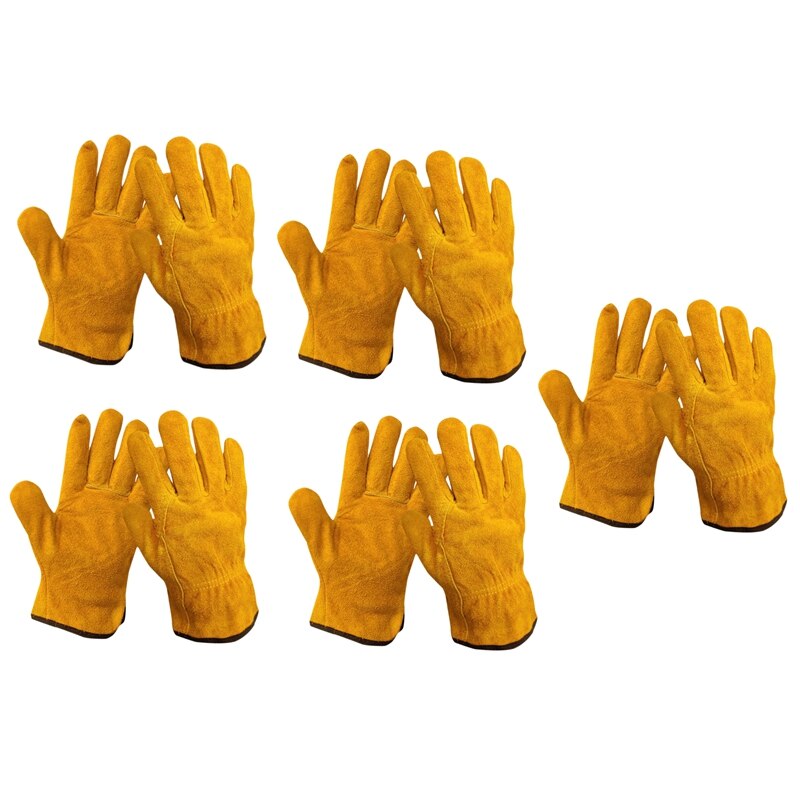 5 Paare Gartenarbeit Handschuh für Holz Schneiden/Bau/Lkw Fahren/Garten/Hof Arbeits für Männer und frauen: Ursprünglich Titel