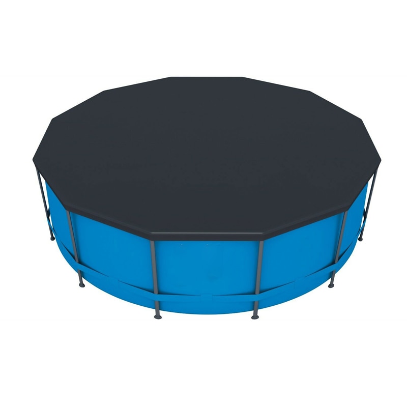 10ft 305cm Round PVC Swimming Pool Cover for INTEX Outdoor Dust Cover Round Durable Dustproof UV Resistant Cover