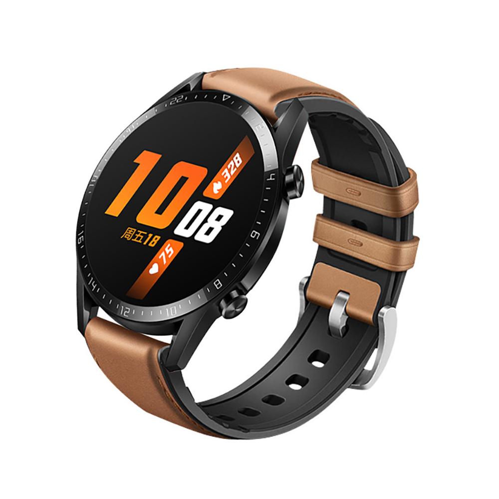 Silikon Edelstahl Ersatz Gurt Uhr Band Handgelenk Gurt für Huawei Uhr GT2 46mm Sport Ersatz Uhr Band