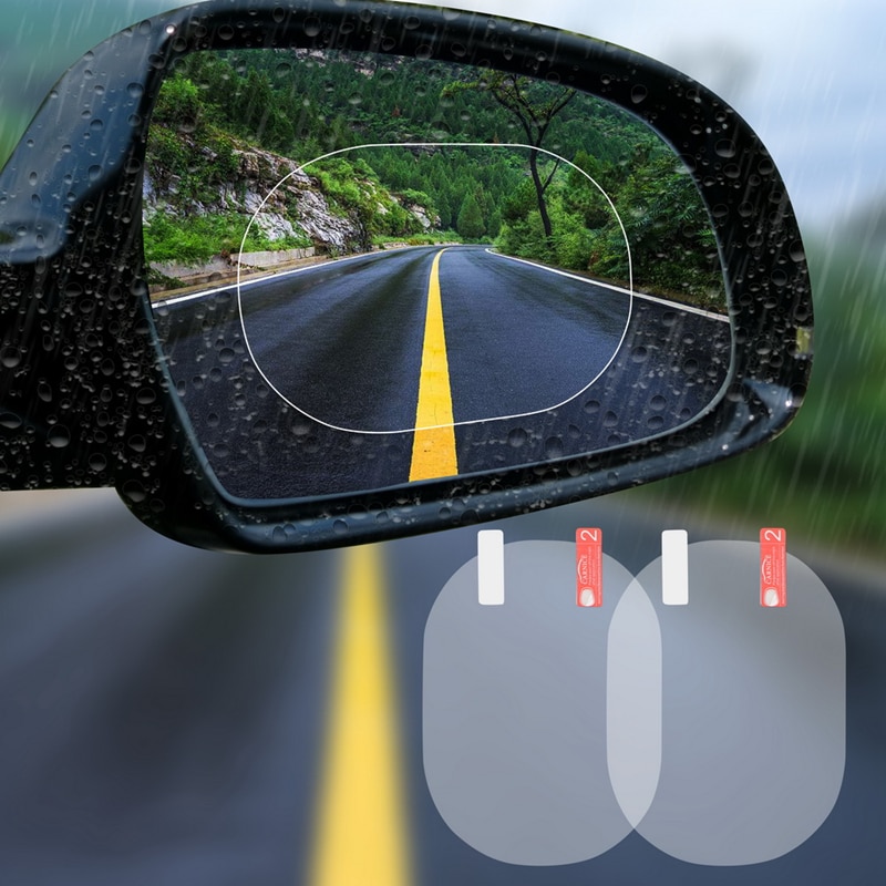 2 stks/set auto sticker Auto achteruitkijkspiegel regen bescherming beschermende film waterdichte auto achteruitkijkspiegel Anti fog glas film