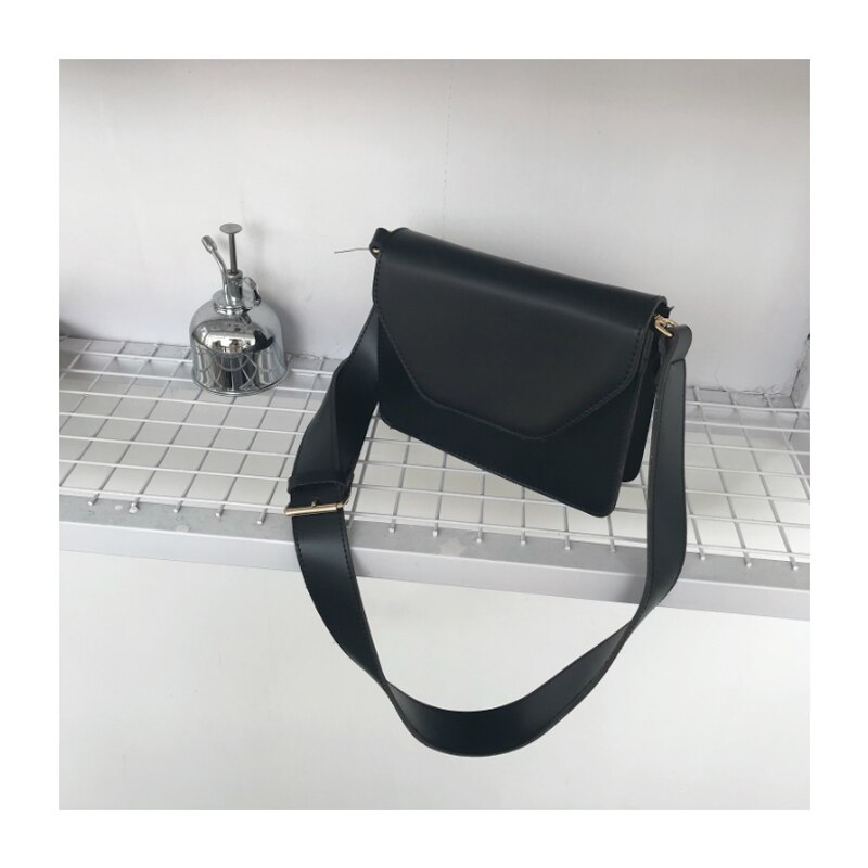 Dame Skulderveske PU Skinn - Lady Stil - Flip Lås - Allsidig: Svart
