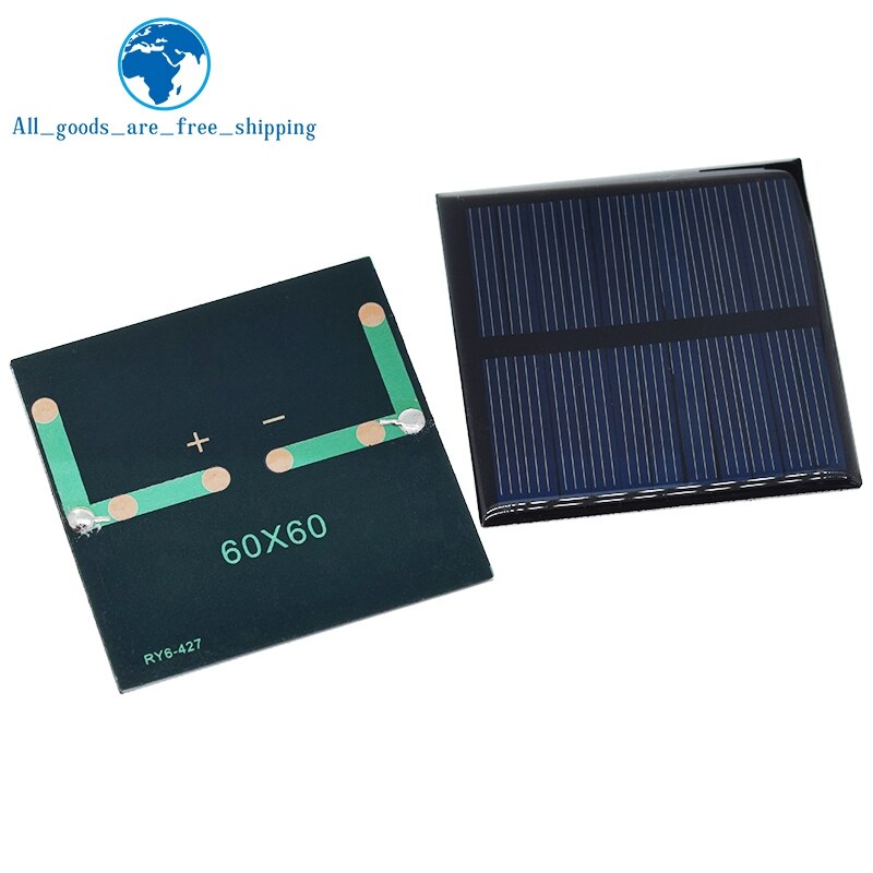 1PCS 60mm Solar Panel 5.5v 80ma 0.44W Mini Solar System DIY For Battery Cell Phone Chargers