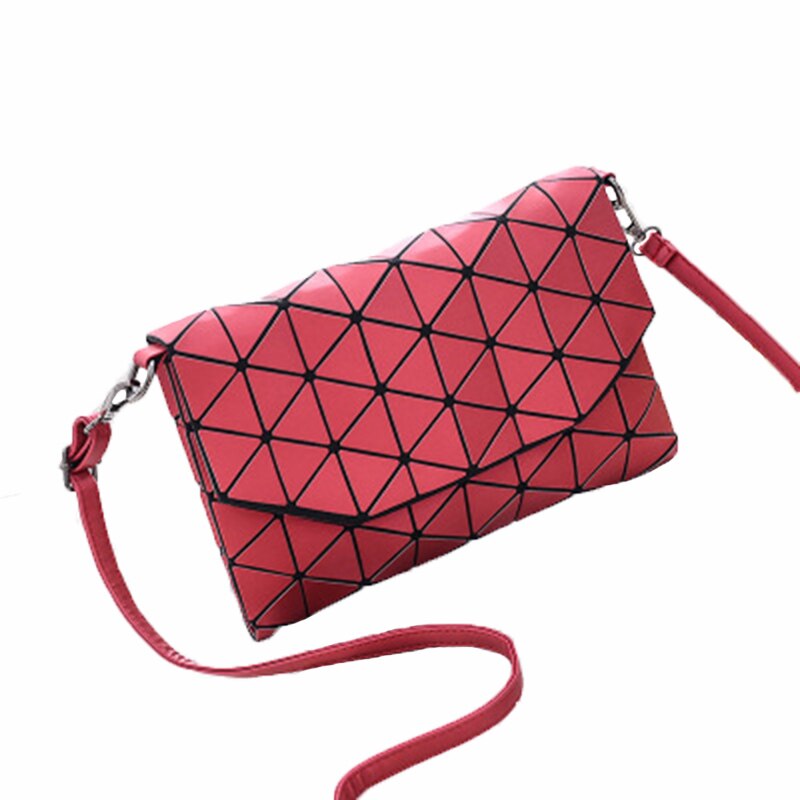 Women Geometric Shoulder Bags Female Evening Bag Lady Daily Clutch Girl Party Crossbody Messenger Bag Bao SS0382: Red