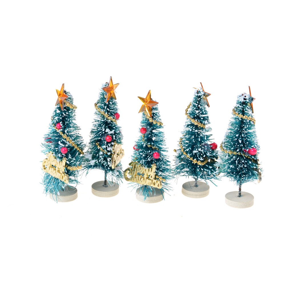 1pcs DIY Christmas Tree Small Pine Tree Mini Trees Placed In The Desktop Home Decor Christmas Dollhouse Decor Kids