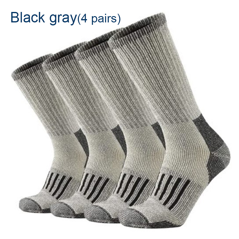 Unisex 80%  merino ull sokker for menn kvinner tykkere varme turpute sokker sports merino ull sokker 4 par euro str 40-45: Pakke b (4 par)