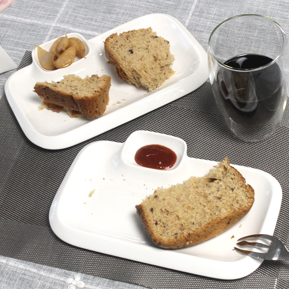 10"inch Ceramic Plate Diner Plates White Porcelain Dinnerware with Saucer Party Dishes Breakfast Dish Tableware