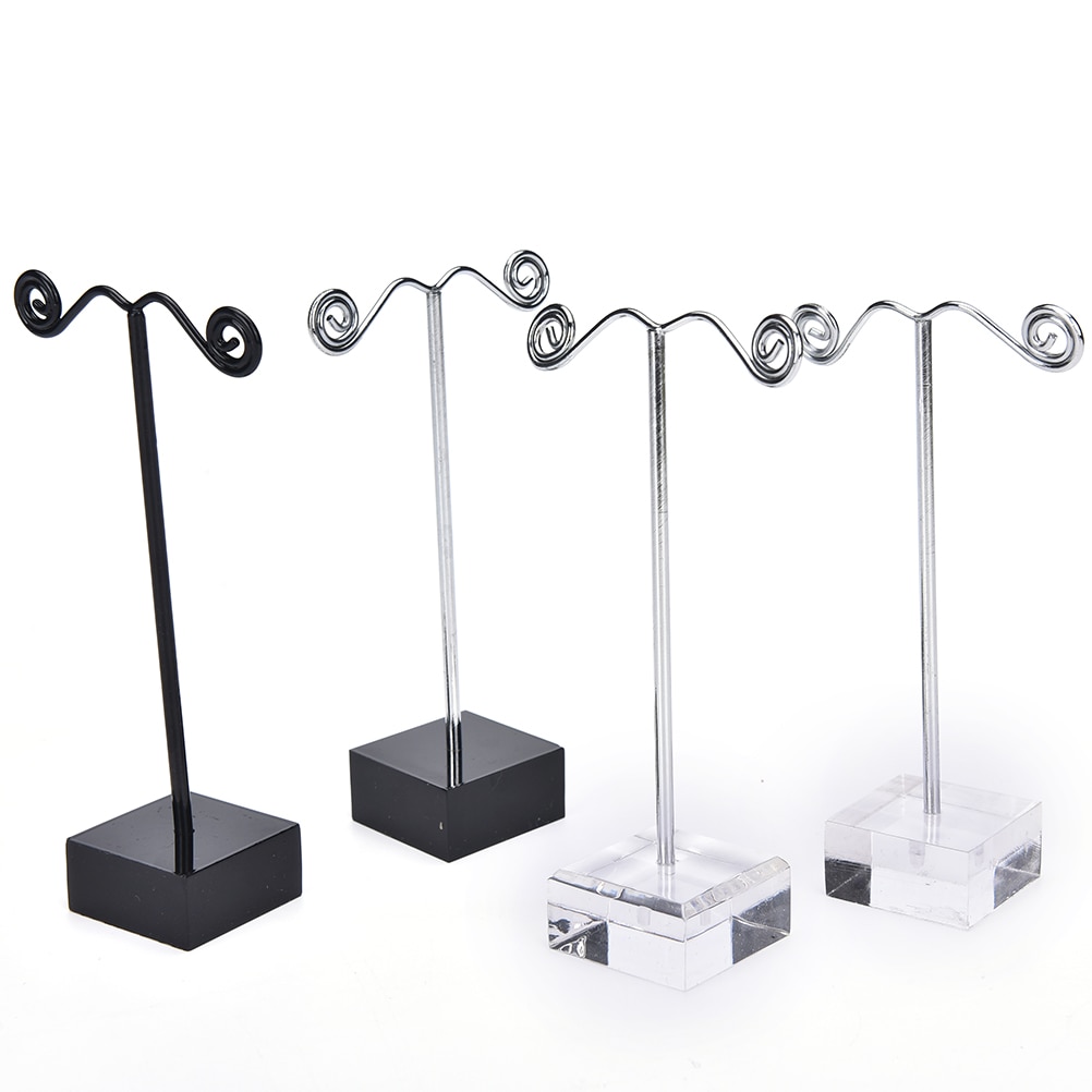 Acrylic Metal Tree Earring Necklace Jewelry Display Stand Rack Holder 1Pc