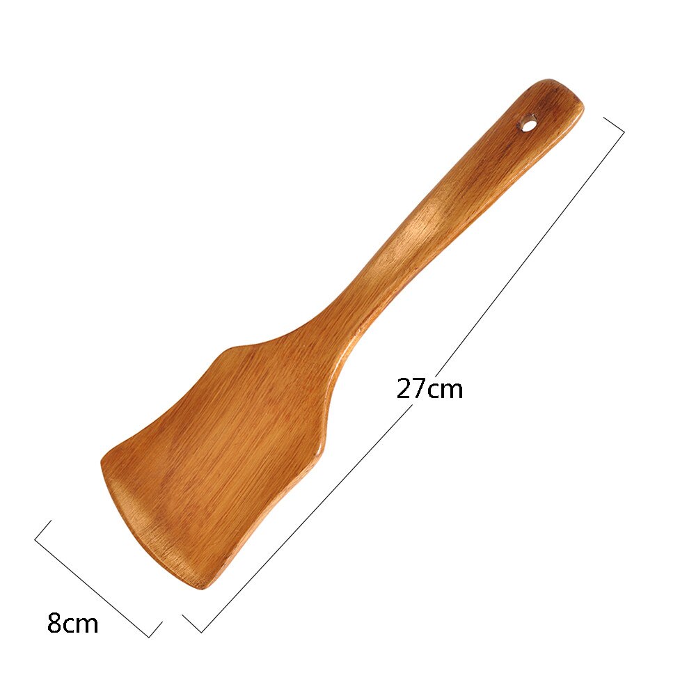 Long Wooden Cooking Rice Spatula Scoop Kitchen Utensil Non-stick Hand Wok Shovel For Soup Cooking Mixing Stirr #TD
