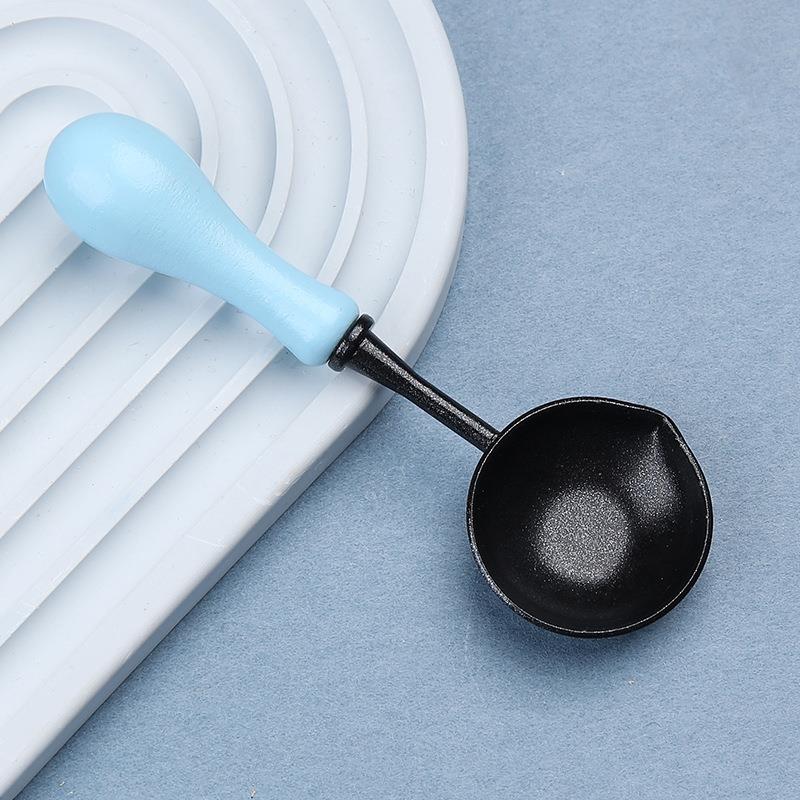 Hoogwaardige Lakzegel Non Stick Lepel Zegellak Lepel Stempelzegel Verwarming Lak Wax Tool Anti Stick schoon te maken: Rood