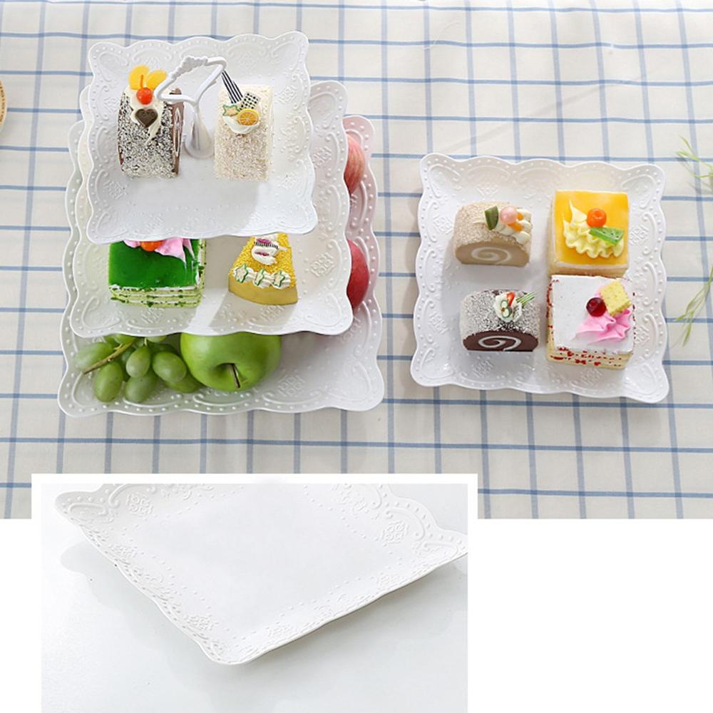 3-Tier Stand Drie-layer Fruitschaal Cake Stand Dessert Plaat Groente Opbergrek Display Houder snacks schotel TDH