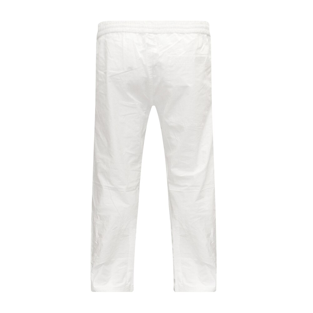 Mænd ensfarvet løs snoretræk sports yoga bukser lige brede ben sweatpants