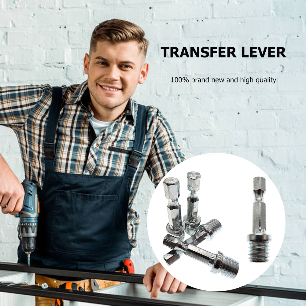 M10/M14 Hexagon Rod Adapter Thread Connecting Rod Adapter Replacement Disc Polishing Grinder Connect Converter Drill Chuck Tools