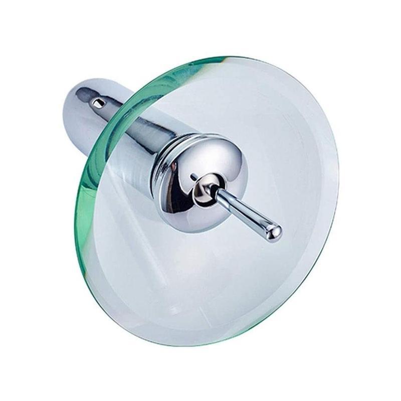 Pojedyncza dźwignia ciepłej i zimnej mieszać dotknij biurko zamontowany szklany wodospad łazienka zlewozmywak kran okrągły wodospad chrom bateria umywalkowa: Default Title