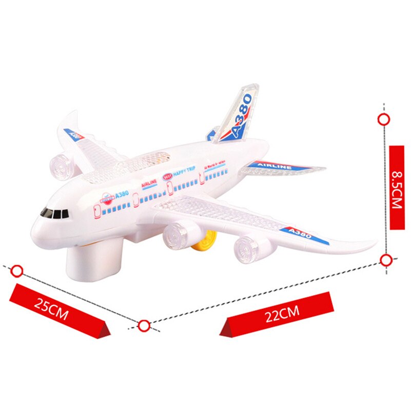 Mini Airbus A380 Model Vliegtuig Elektrische Flash Licht Geluid Speelgoed Airbus Model Vliegtuig Universele Vliegtuig Speelgoed voor Kinderen