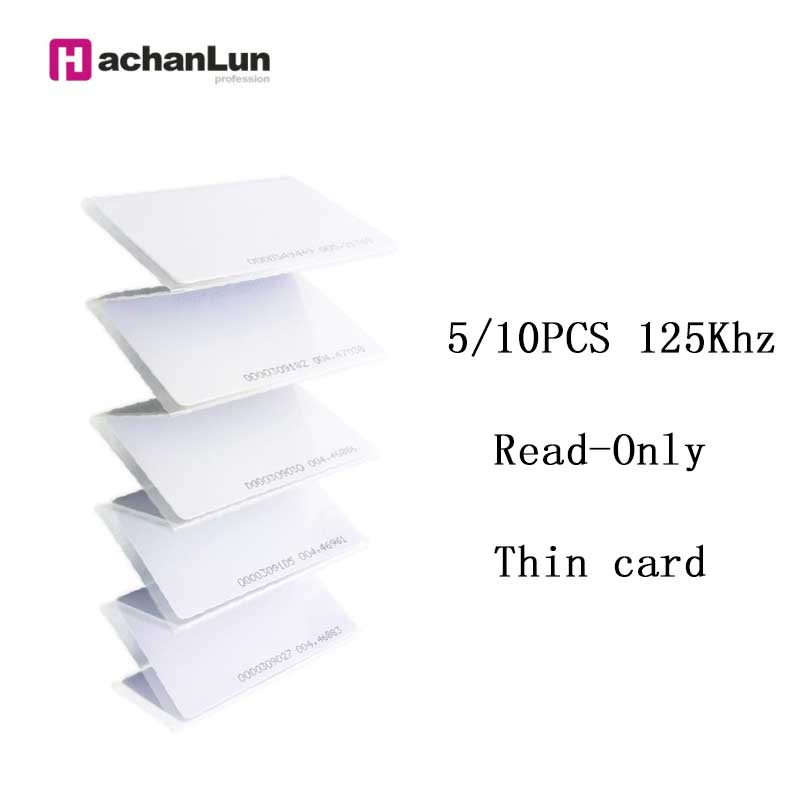 5/10PCS RFID 125KHZ access token 0.85MM close to chip thin card EM/TK4100 tag key attendance induction badge