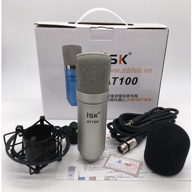 ISK beim100 Kondensator Mikrofon für aufnahme Studio, rundfunk Bahnhof, bühne leistung, netzwerk Karaoke, mit Schock montieren