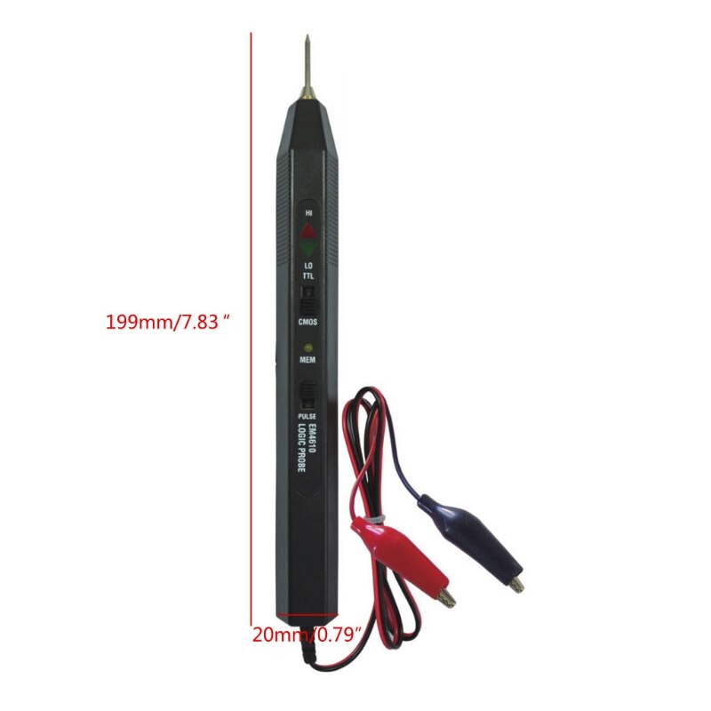 Electrical Circuit Testers Logic Probe Logic Troubleshooting Tester Instrument Car Malfunction Detector Pulse Detector EM4610A