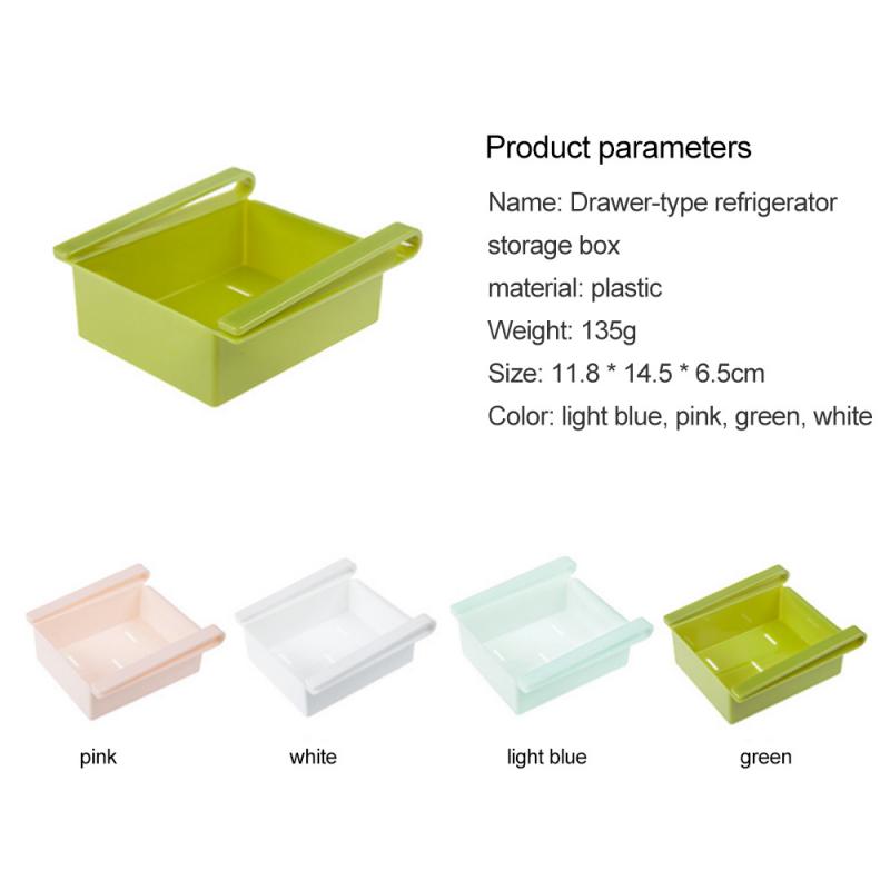 1PCS Fridge Food Organizer Adjustable Storage Rack Organizer Storage Drawer Container Refrigerator Box Rack Fridge Storage Shelf