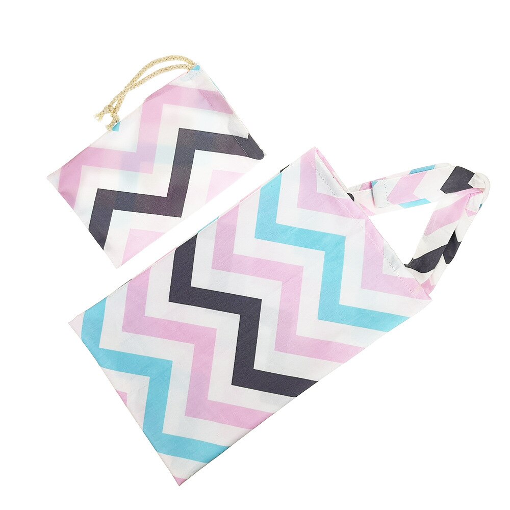 Cotton Breastfeeding Cover Feeding Baby Nursing Apron Women Mum Shawl Clothes Blanket Cloth Mommy Apron Baby Carseat Cover: Red And Gray Ripples